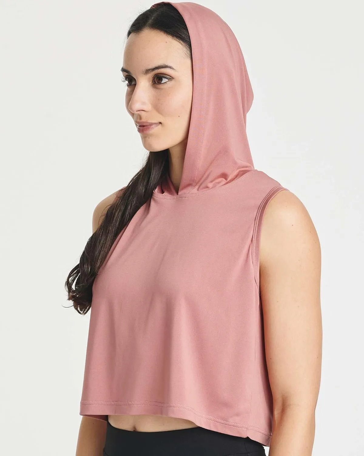 3 Pack: Women's Dry-Fit Sleeveless Cropped Tank Top Hoodie - Athletic Crop Sweatshirt