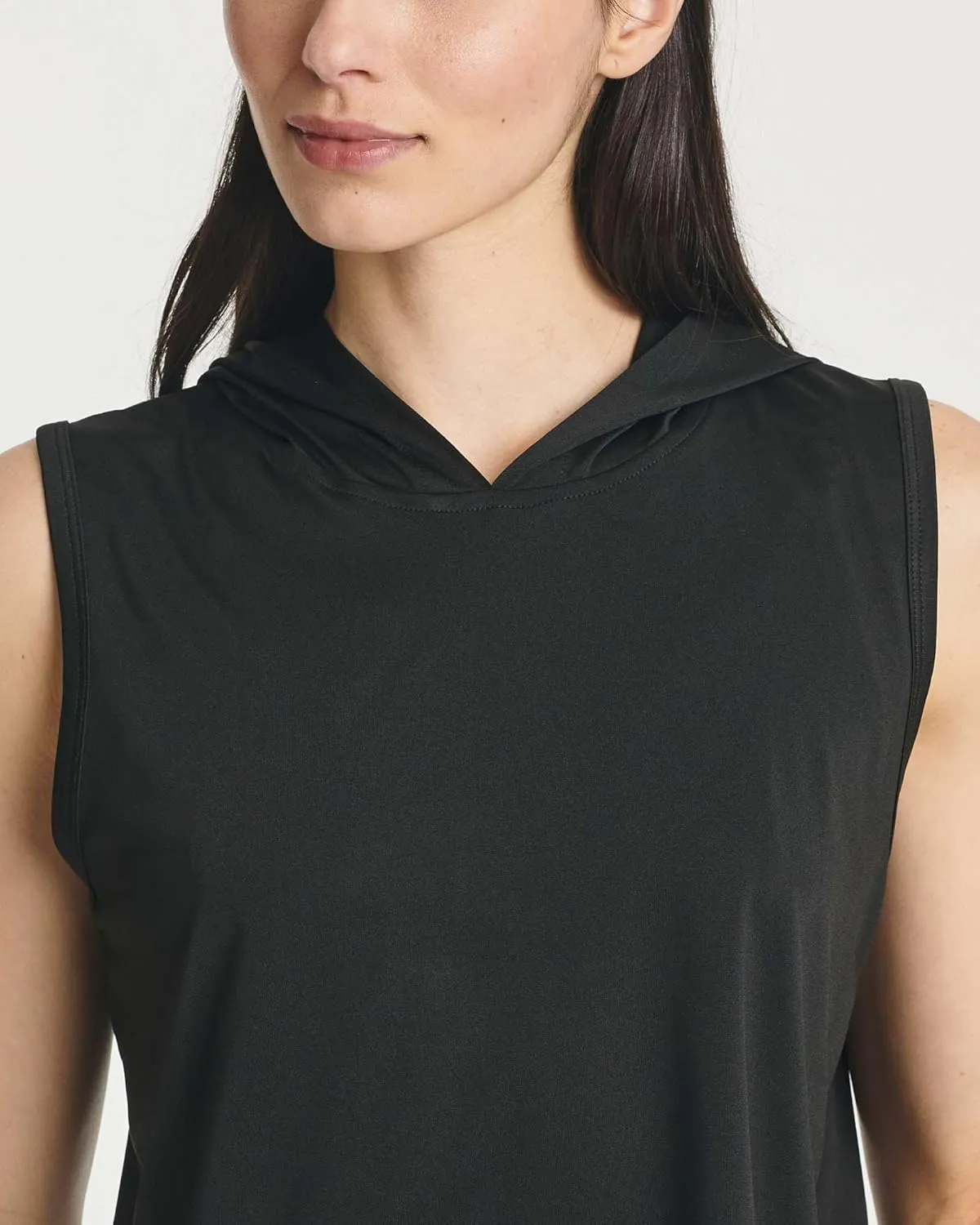 3 Pack: Women's Dry-Fit Sleeveless Cropped Tank Top Hoodie - Athletic Crop Sweatshirt