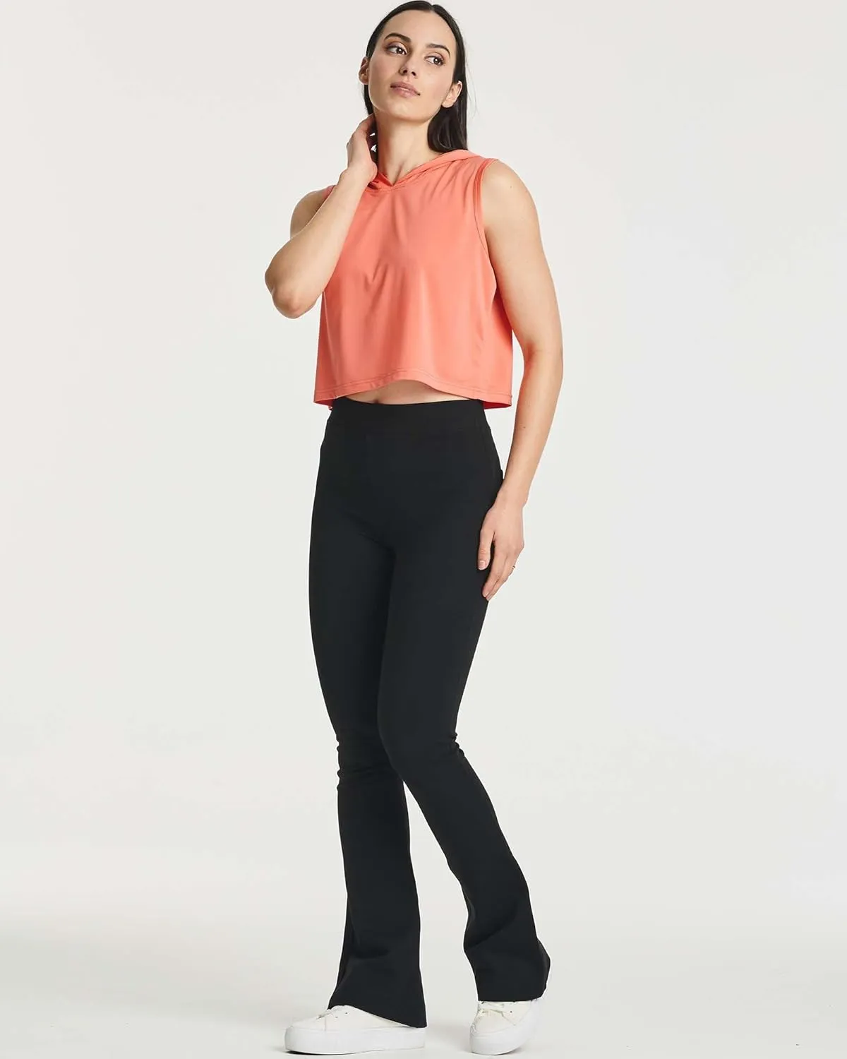 3 Pack: Women's Dry-Fit Sleeveless Cropped Tank Top Hoodie - Athletic Crop Sweatshirt