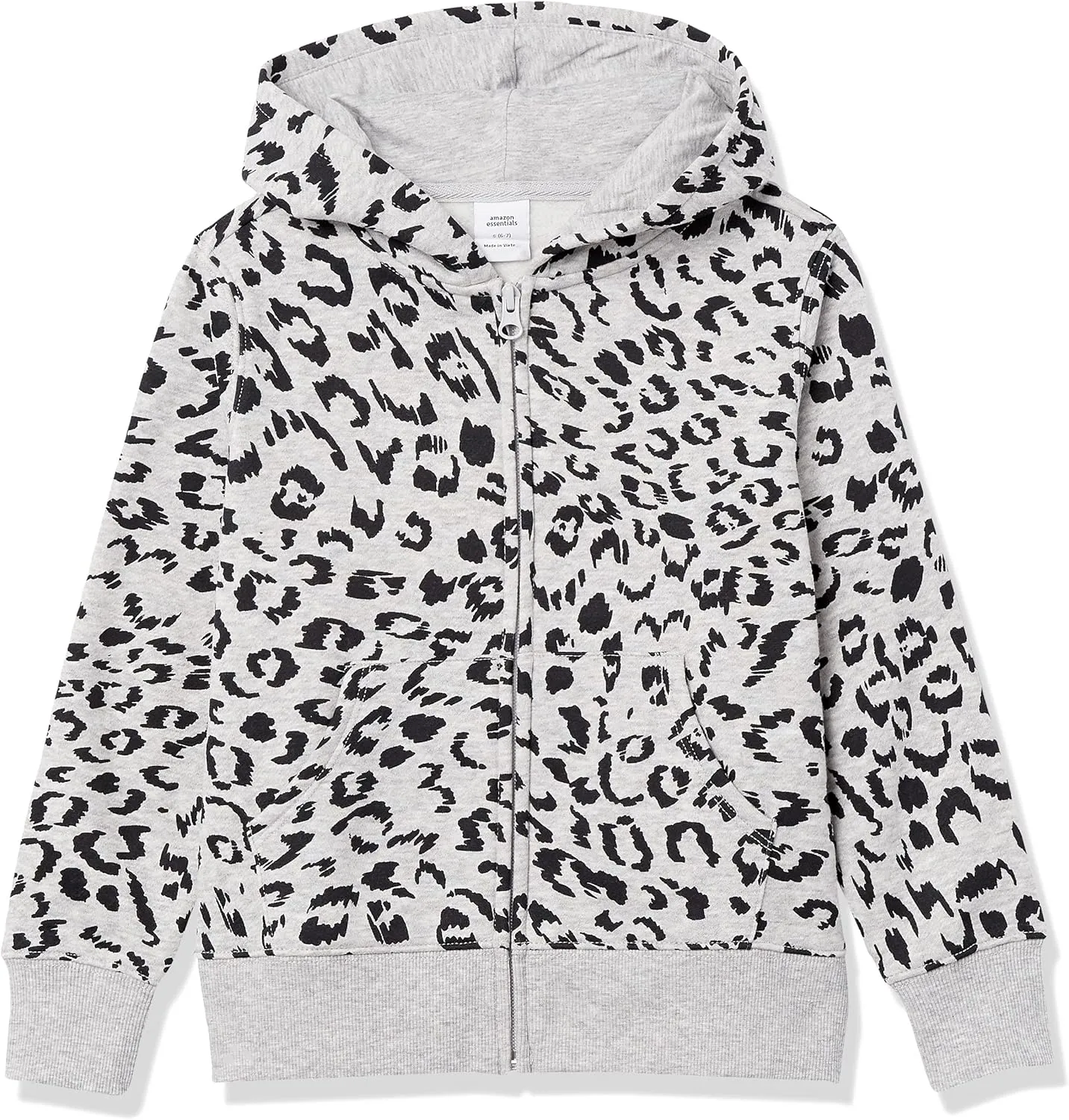 Amazon Essentials Girls and Toddlers' Fleece Zip-Up Hoodie Sweatshirt
