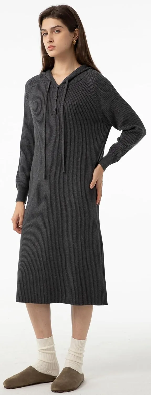 Babalet Women Sweater Dress Casual Long Sleeve Pullover Loose Oversized Hoodie Sweaters