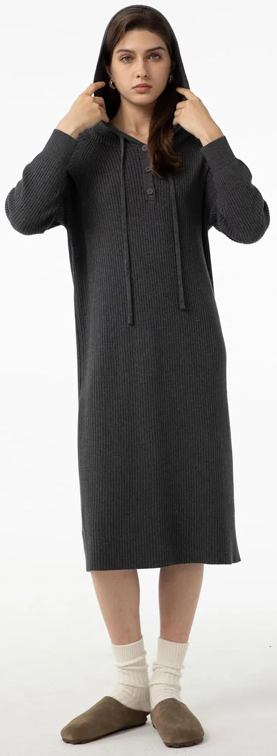 Babalet Women Sweater Dress Casual Long Sleeve Pullover Loose Oversized Hoodie Sweaters