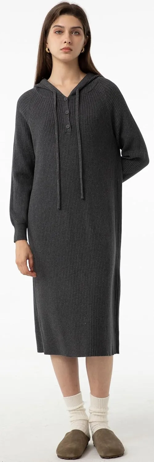 Babalet Women Sweater Dress Casual Long Sleeve Pullover Loose Oversized Hoodie Sweaters