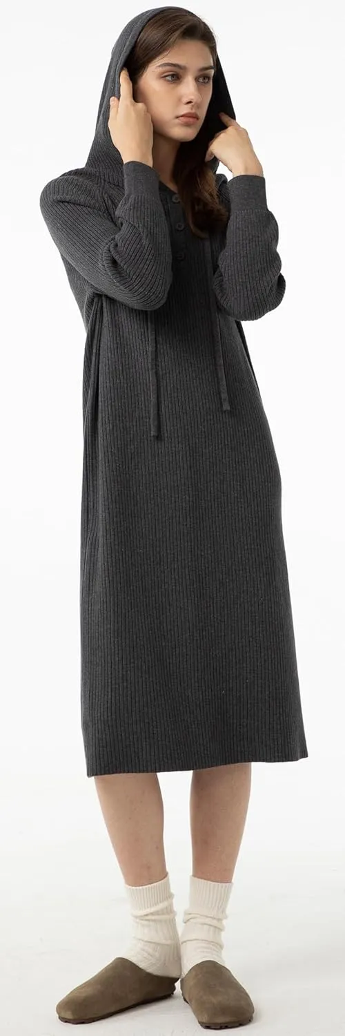 Babalet Women Sweater Dress Casual Long Sleeve Pullover Loose Oversized Hoodie Sweaters