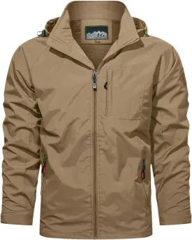 Baseball Clothes Rain Jacket for Men Lightweight Sport Jackets Mountain Hooded Coat Fall Hiking Fishing Coats