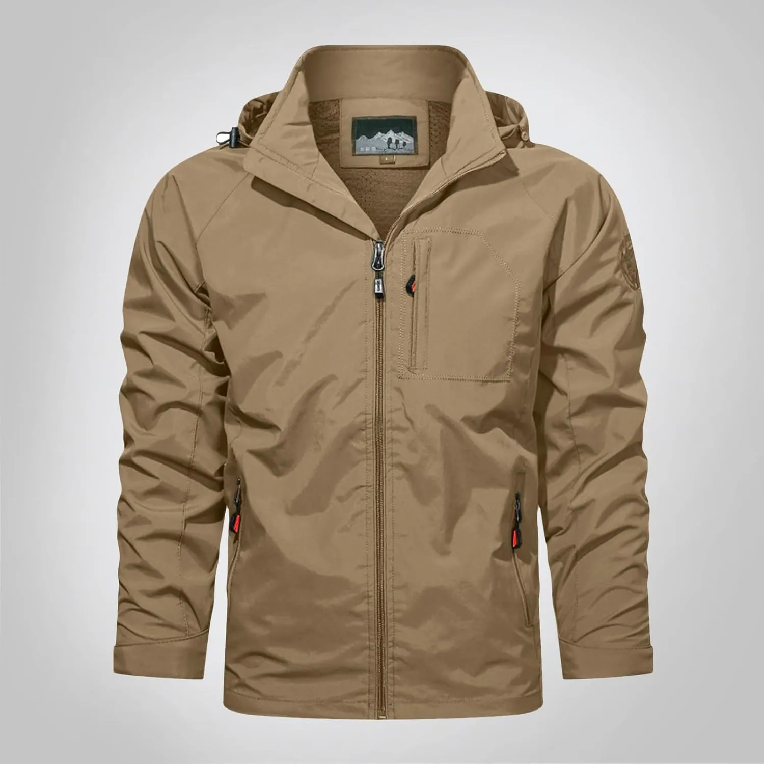 Baseball Clothes Rain Jacket for Men Lightweight Sport Jackets Mountain Hooded Coat Fall Hiking Fishing Coats