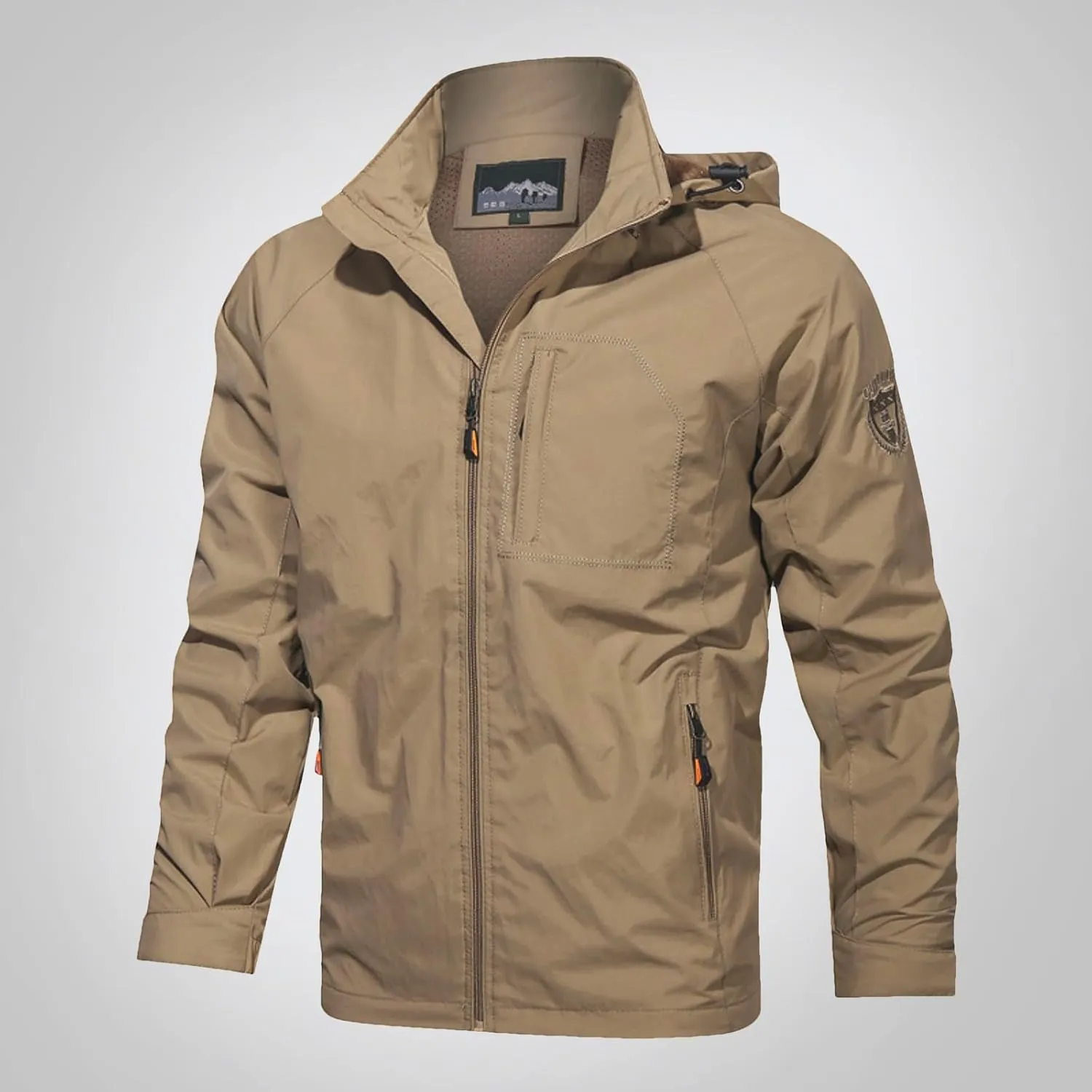 Baseball Clothes Rain Jacket for Men Lightweight Sport Jackets Mountain Hooded Coat Fall Hiking Fishing Coats