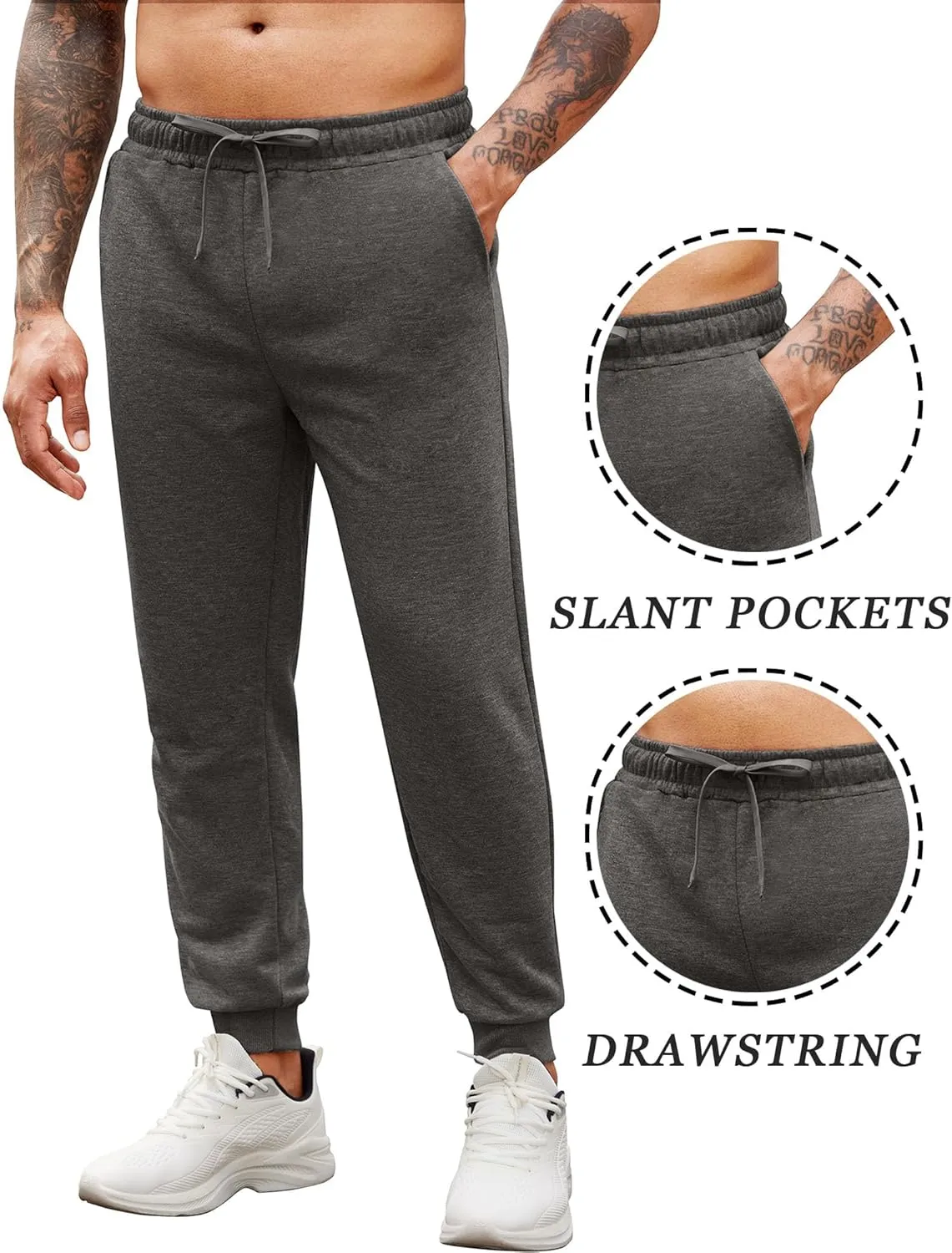 COOFANDY Men's Athletic Joggers Casual Gym Sweatpants Workout Running Track Pants with Pockets