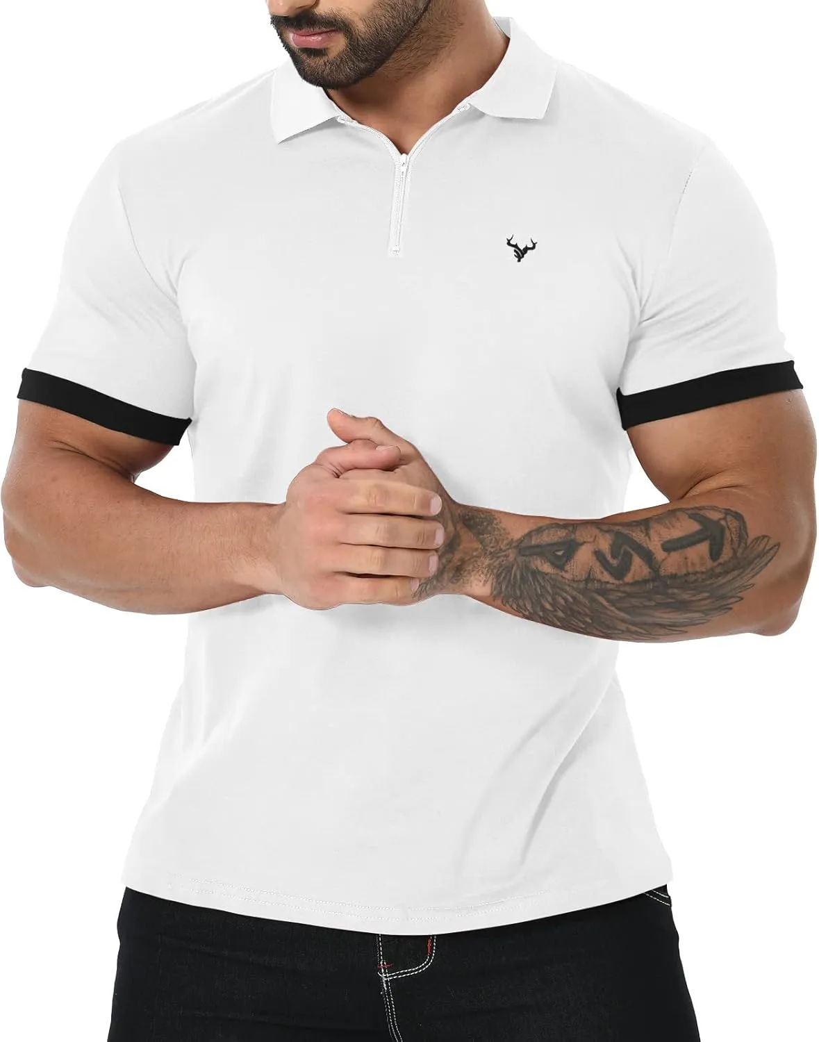 KUYIGO Men's Short&Long Sleeve Polo Shirts Casual Slim Fit Business Fashion Tops Golf Tennis T-Shirt