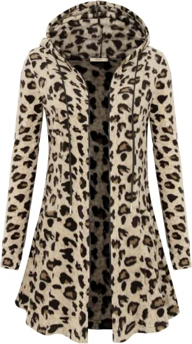 Miusey Womens Zip Up Long Hoodie Jacket Lightweight Tunic Sweatshirt Open Front Cardigan