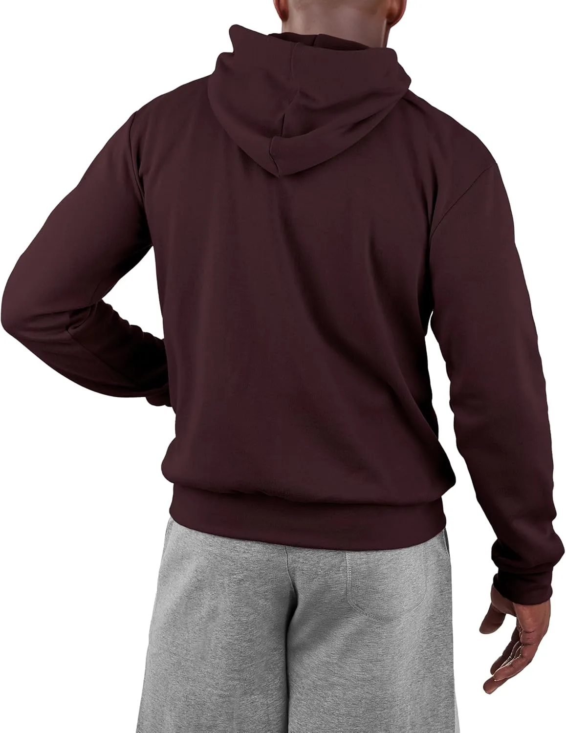 Ohoo Mens Slim Fit Basic Pullover Hoodies Sweatshirt Lightweight Long Sleeve with Kanga Pocket