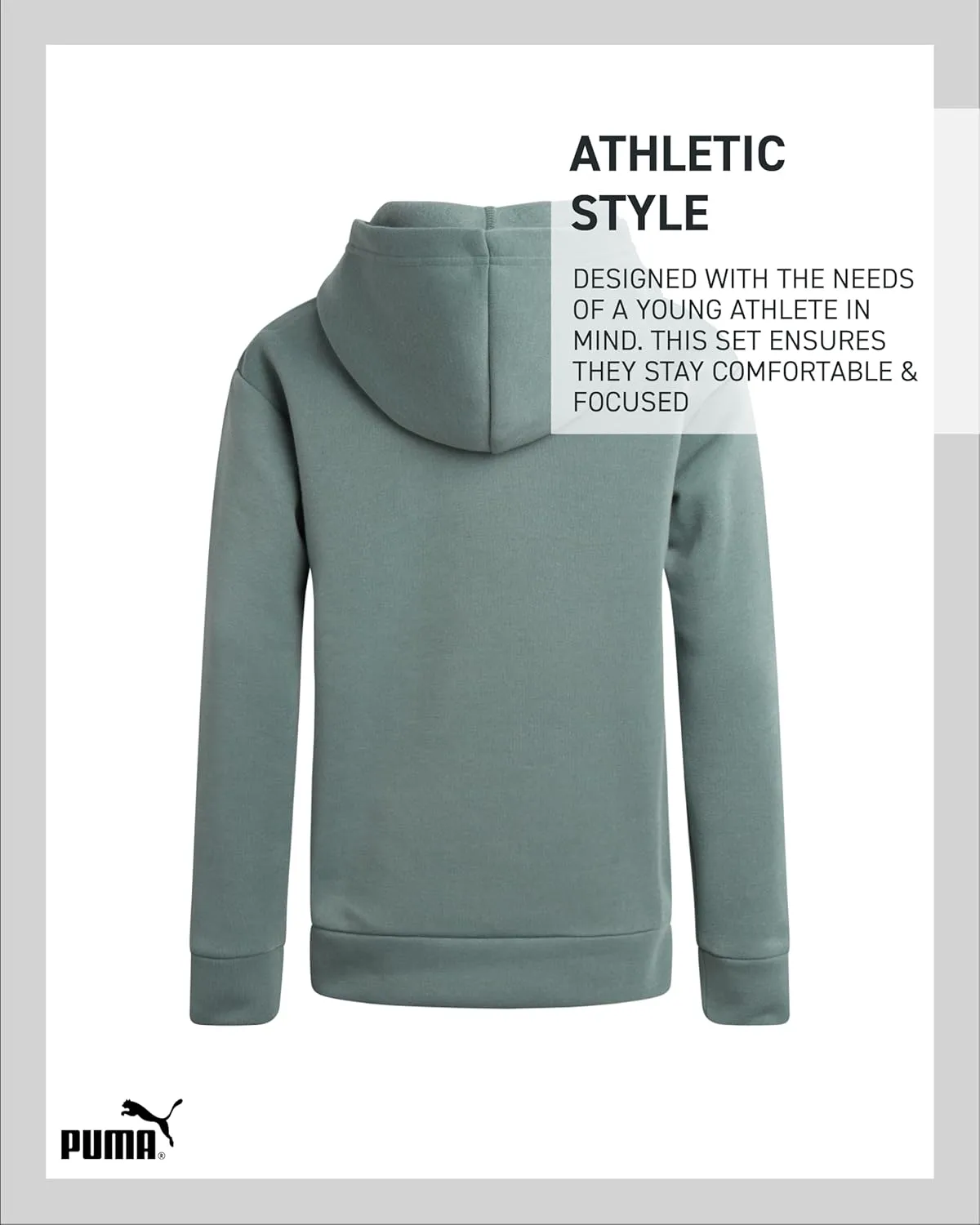 PUMA Boys' Hoodie - Fleece Pullover Basic Athletic Performance Small Chest Logo Sweatshirt for Boys (Sizes: 8-20)