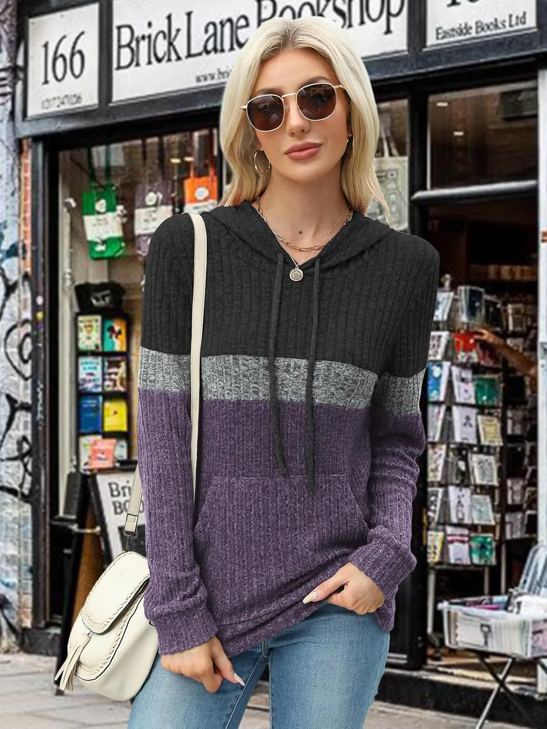 Sweaters for Women Fall Tops Long Sleeve Hoodie Ladies Sweatshirts Pullover Blouses Loose Casual Fashion Clothes