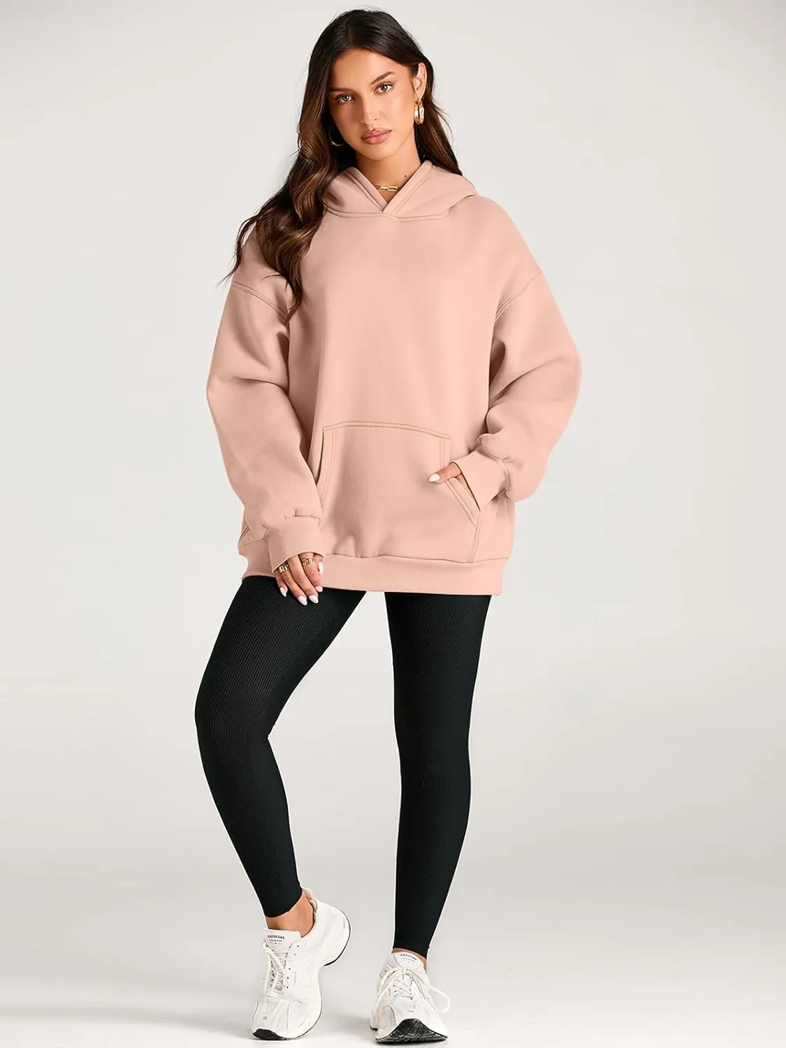 Trendy Queen Womens Oversized Hoodies Fleece Sweatshirts Sweaters Spring Outfits 2025 Pullover Fall Winter Clothes