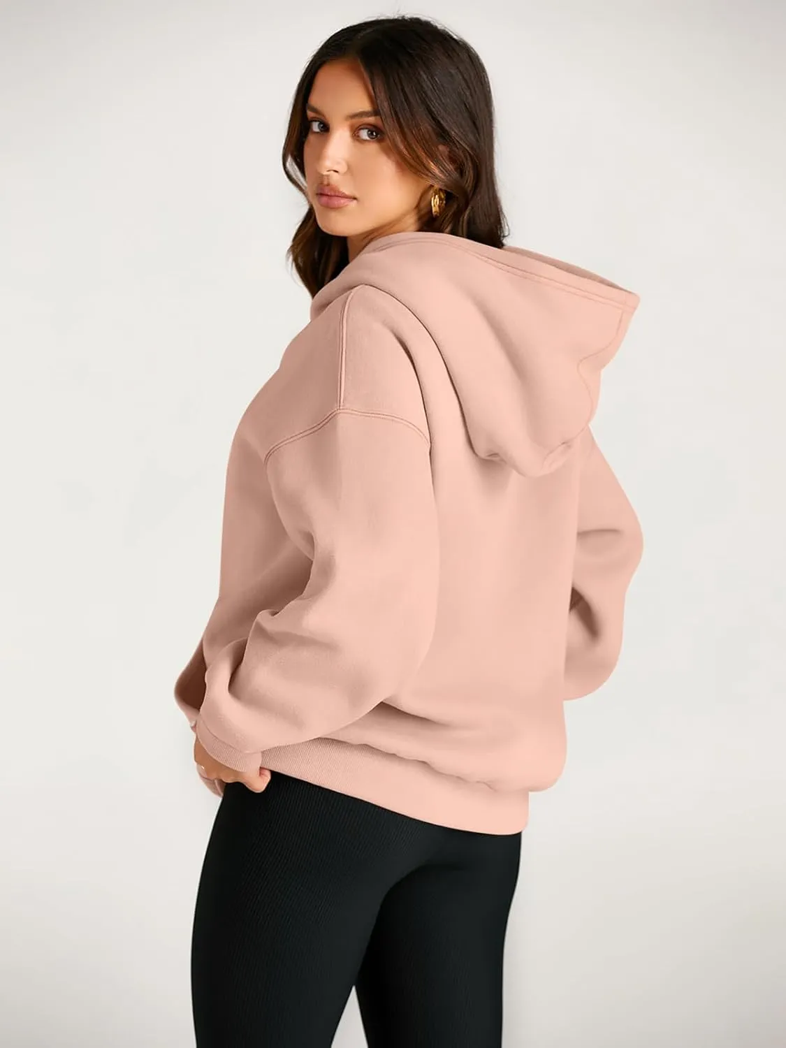 Trendy Queen Womens Oversized Hoodies Fleece Sweatshirts Sweaters Spring Outfits 2025 Pullover Fall Winter Clothes