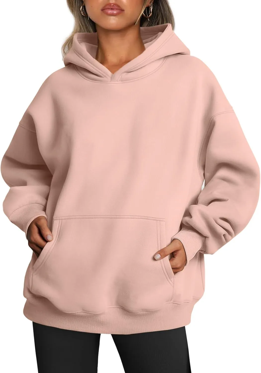 Trendy Queen Womens Oversized Hoodies Fleece Sweatshirts Sweaters Spring Outfits 2025 Pullover Fall Winter Clothes